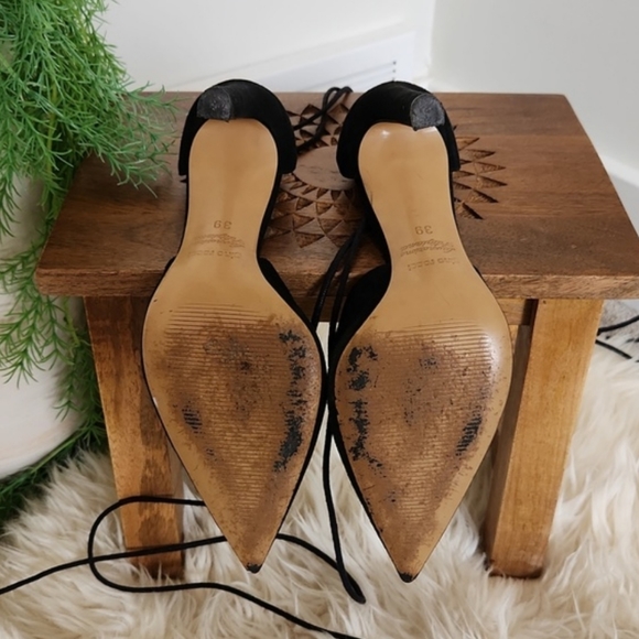 Gino Rossi black 4 inch stilleto wrap heels size EU 39 - Picture 7 of 9